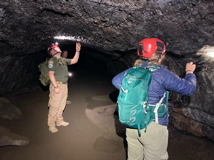 Adventure Team touring underground